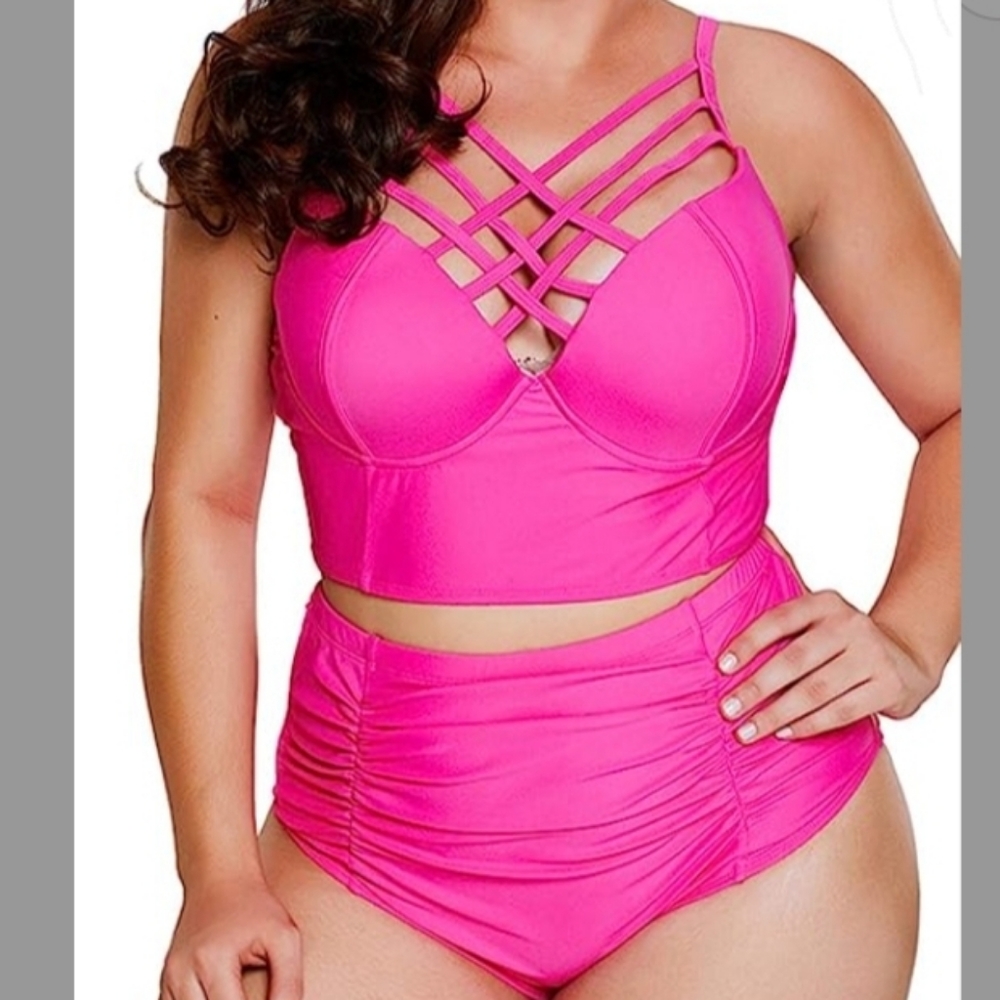 Uniarmoire Womens Plus Size High Waist  Swimwear New Without tags. (#111)